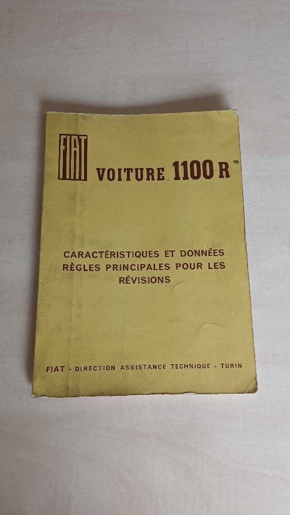 Fiat 1100 R werkplaatshandboek. Origineel Fiat., Ophalen of Verzenden