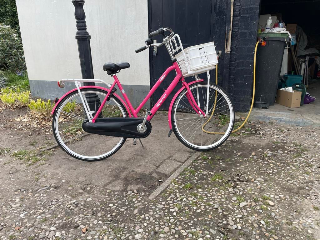 Roze Sparta damesfiets met 3 versnellingen, Ophalen, Sparta, Gebruikt, Velgrem
