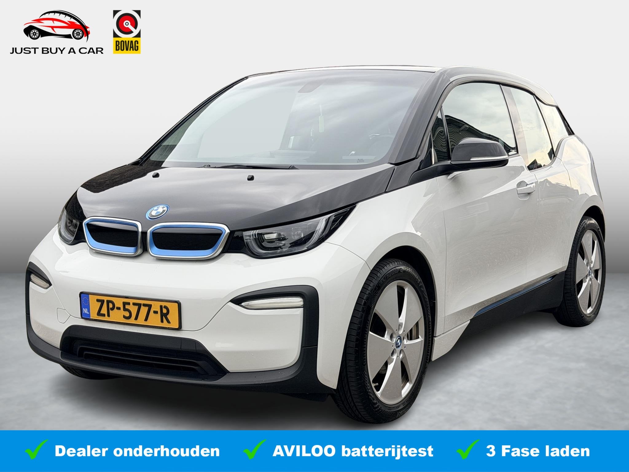 BMW i3 Basis 120Ah 42 kWh / Warmtepomp / Comfort-Pakket (, Met garantie (alle), 4 stoelen, 258 min, Grijs