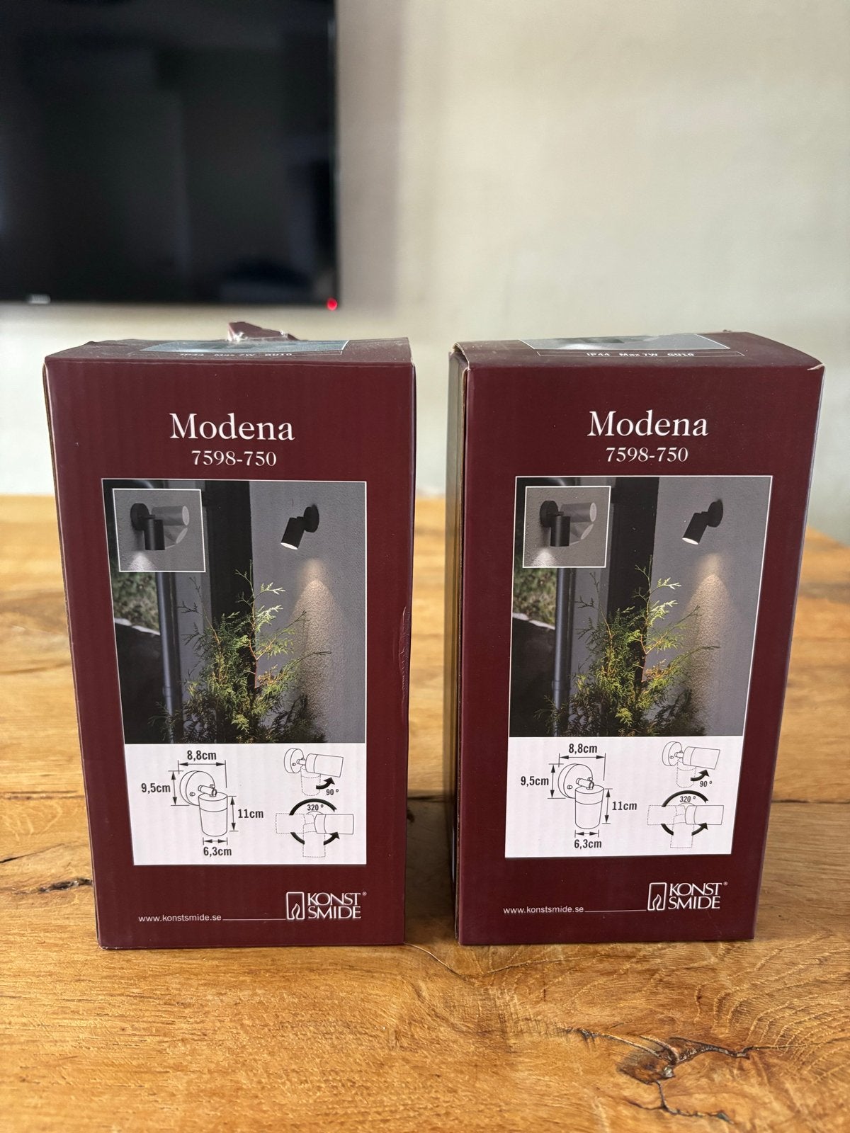 Konstsmide Modena buitenlamp zwart 2-lichts, Overige merken, Waterbestendig, Zwart, Nieuw