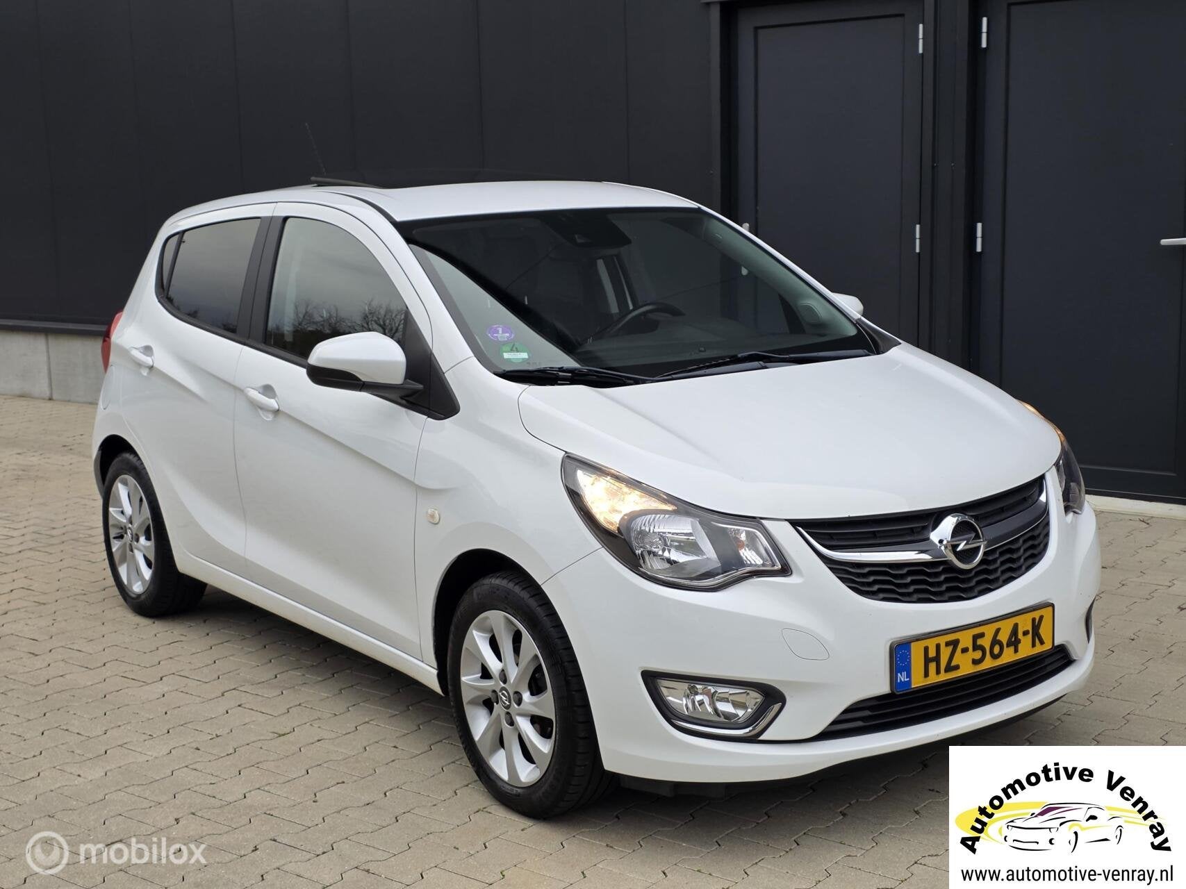 Opel KARL 1.0 ecoFLEX Cosmo, Schuifdak, Leder, Clima,, Auto's, 839 kg, Gebruikt, Euro 6, Wit
