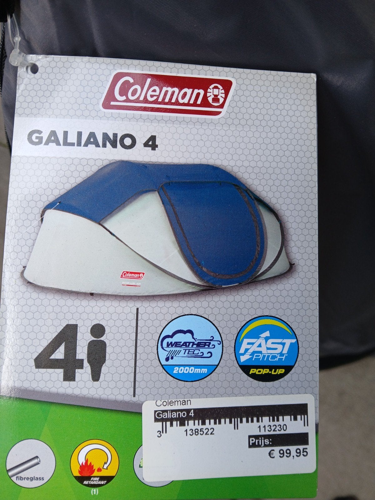 Pop up tent 4 personen nieuw, Ophalen, Nieuw