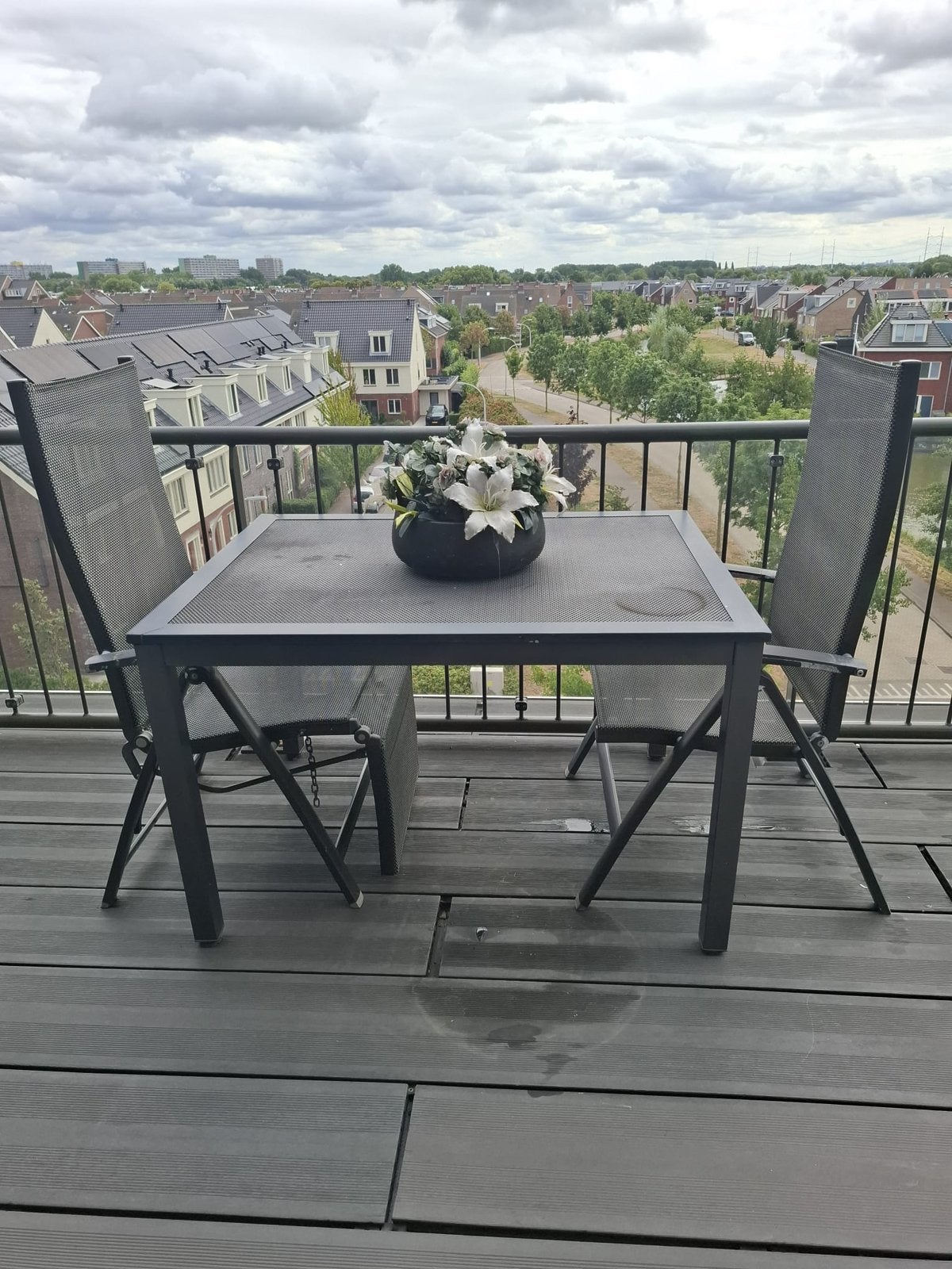 Tuinset met 4 stoelen, Tuin en Terras, Ophalen, Zo goed als nieuw