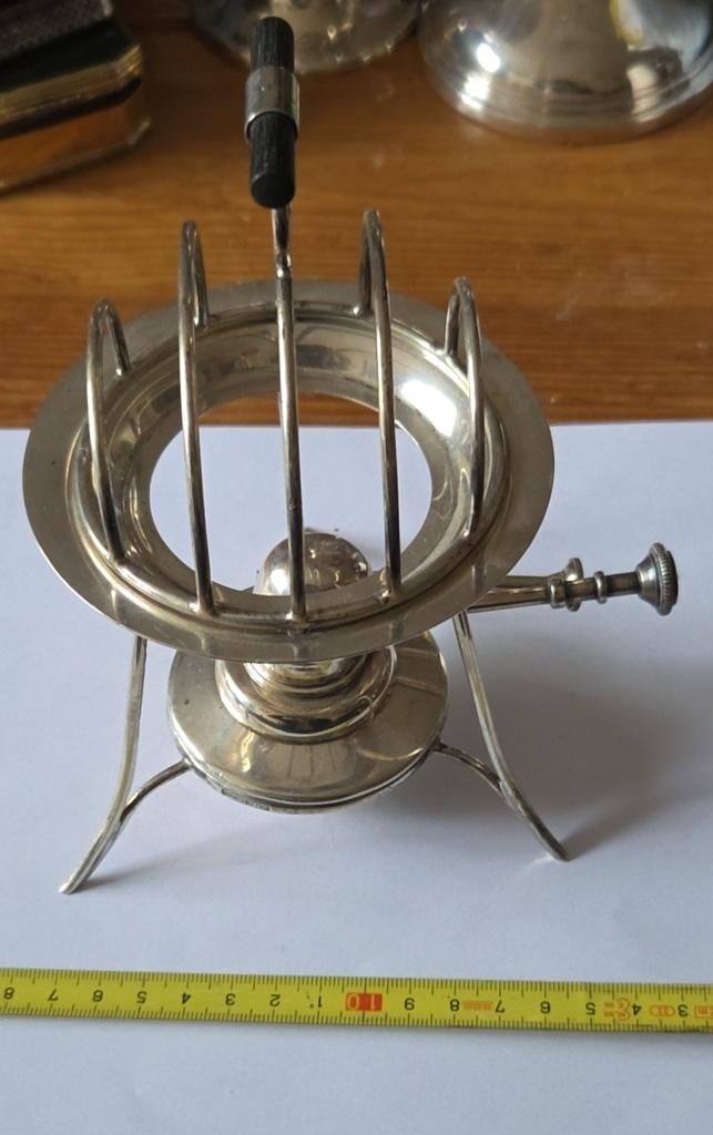 ZELDZAAM zilveren toaster ontwerp Christopher Dresser, Ophalen of Verzenden, Zilver