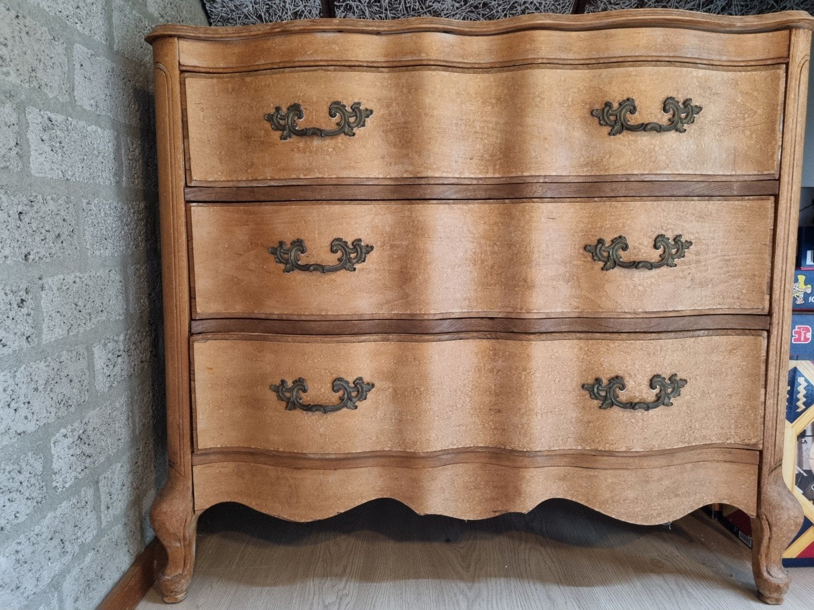 Antieke commode/kast - 2 delen, massief hout, Ophalen of Verzenden
