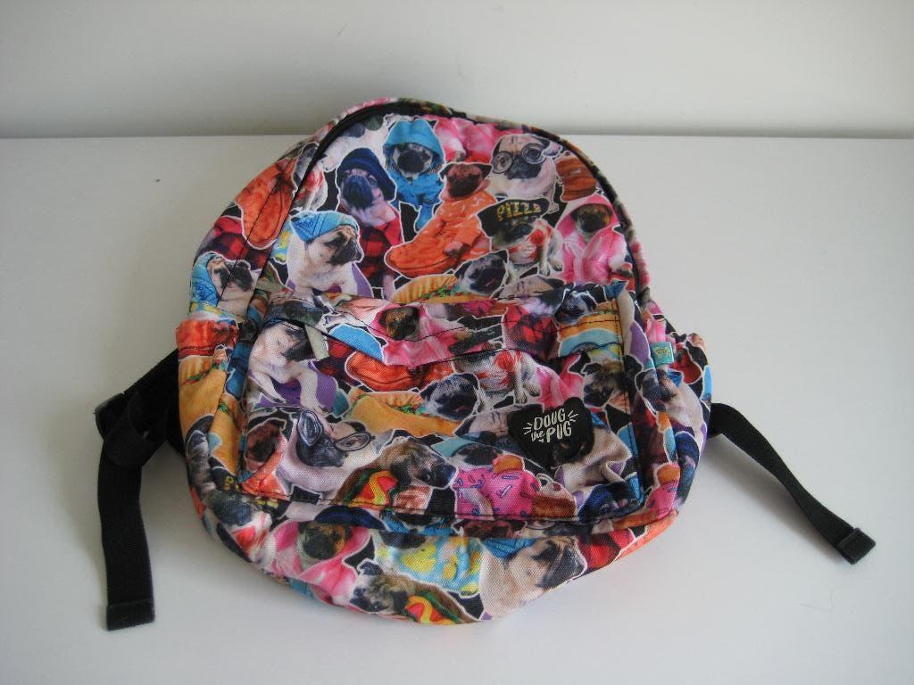 Rugtas Doug the Pug 36x25x11,5 cm, Overige merken, Gebruikt, 25 tot 40 cm, Ophalen of Verzenden