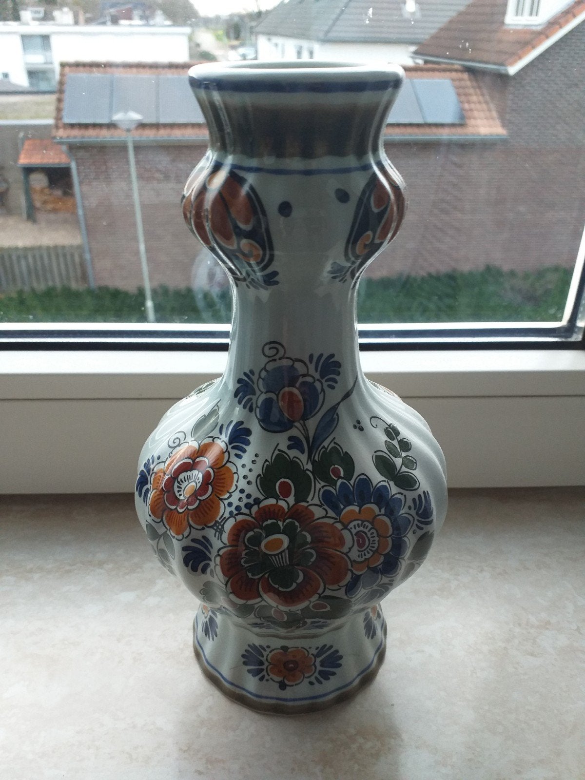 Antieke Delft Polychroom Holland Handwerk Vaas, Ophalen
