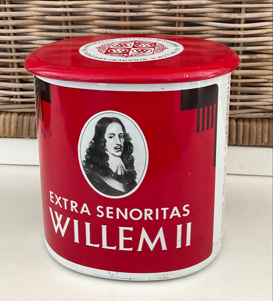 Vintage Willem II Extra Senoritas Sigaren Blik, Ophalen of Verzenden, Zo goed als nieuw, Overige, Overige merken