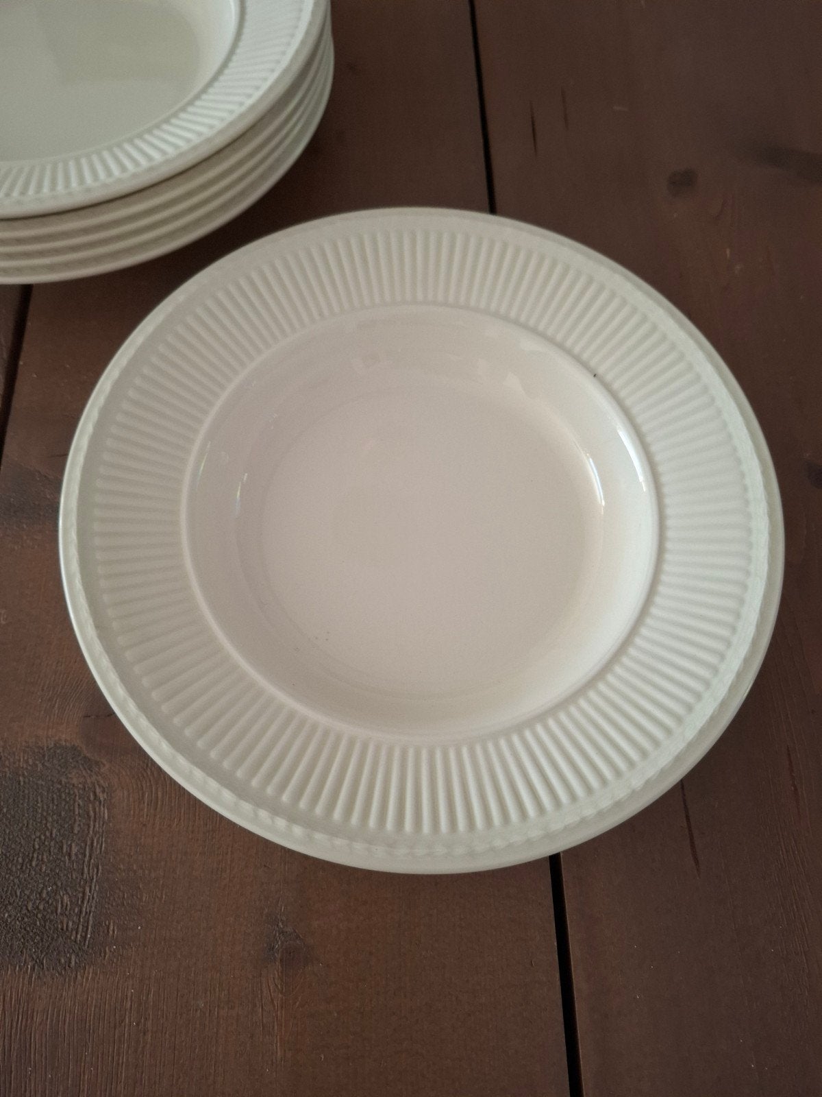 Set van 6 Wedgwood Etruria Barlaston EDME diepe borden, Keramiek, Vintage, Nieuw, Ophalen of Verzenden