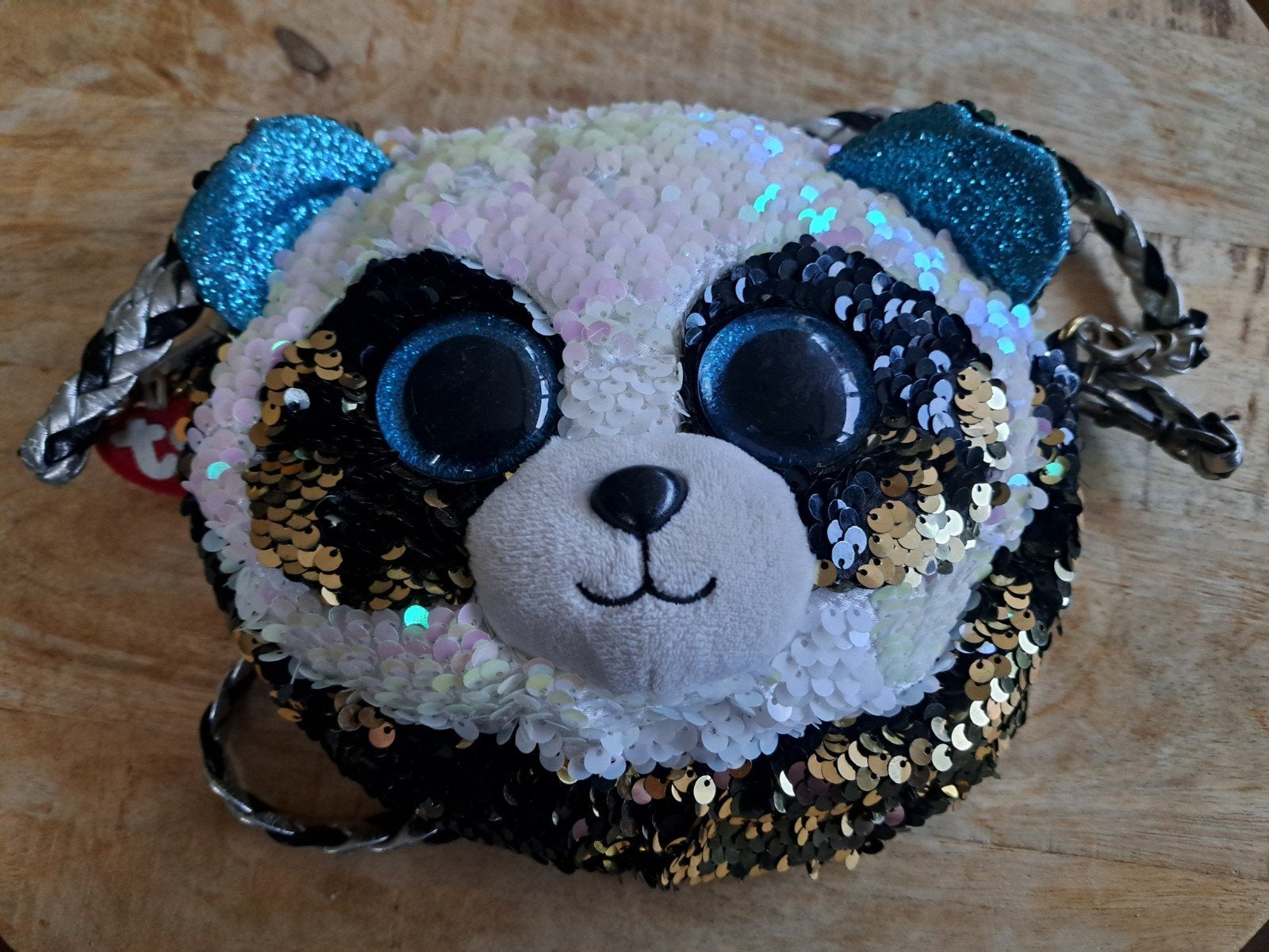 Ty Beanie Boos Panda Tasje met Pailletten, Overige karakters, Overige typen, Ophalen of Verzenden, Meerkleurig