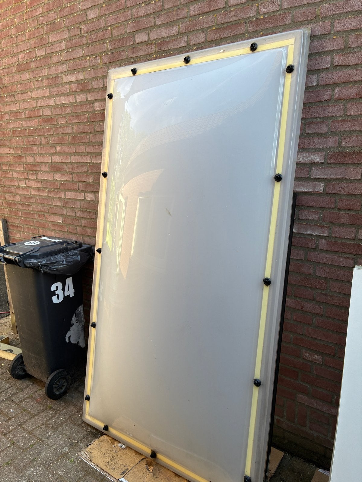 Lichtkoepel dubbelwandig 1 x 2 meter, Ophalen, Gebruikt, 80 tot 120 cm, 160 cm of meer