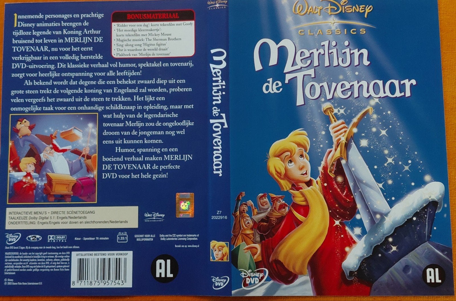 Merlijn de Tovenaar - Disney Classics DVD, Ophalen of Verzenden