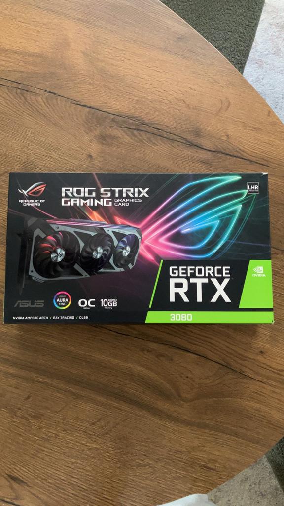 NVIDIA GeForce RTX 3080 ROG STRIX 10GB videokaart, Computers en Software, Videokaarten, GDDR6, Ophalen of Verzenden, Zo goed als nieuw