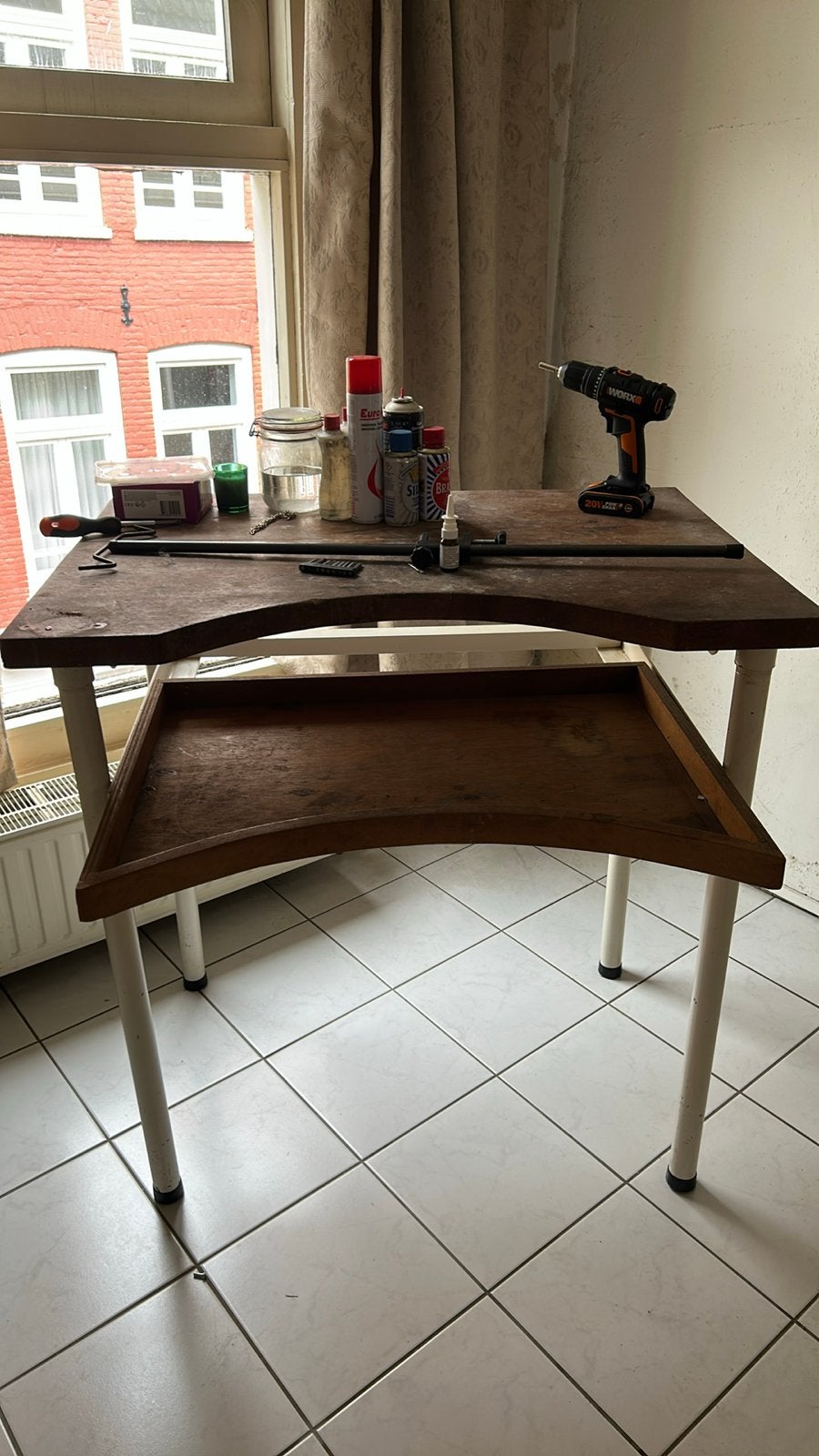 Goudsmid werkbank met lade, Ophalen, Gebruikt, 70 tot 120 cm