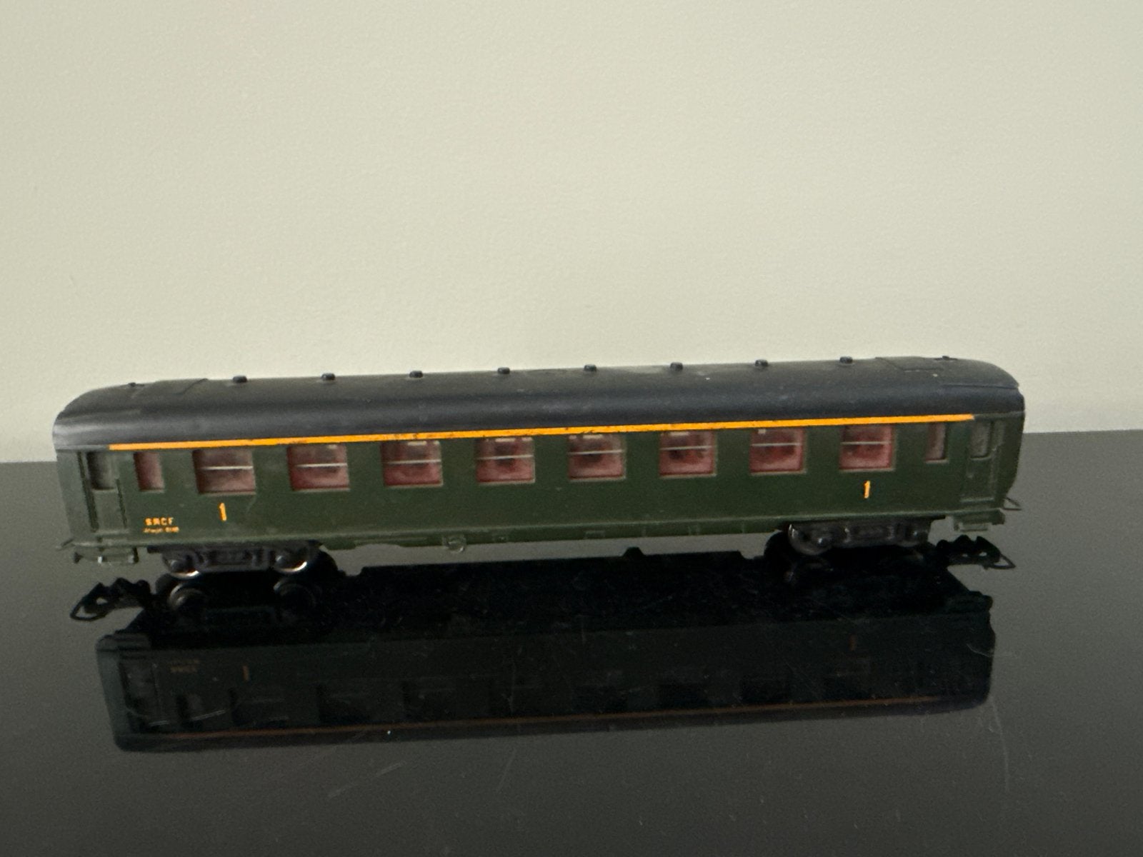 Jouef SNCF Groene Passagierswagon - Modelspoorbaan, Hobby en Vrije tijd, Modeltreinen | H0, Gebruikt, Gelijkstroom, Jouef, Wagon