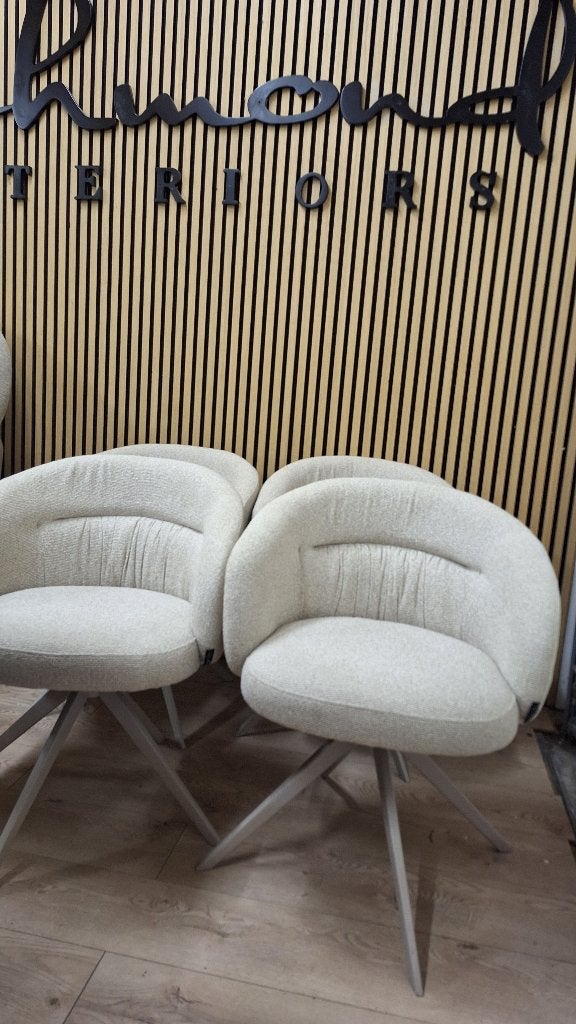 stoelen set 4 draaibaar model Olivia van Richmond Interiors, Huis en Inrichting, Ophalen, Metaal, Overige kleuren, Nieuw