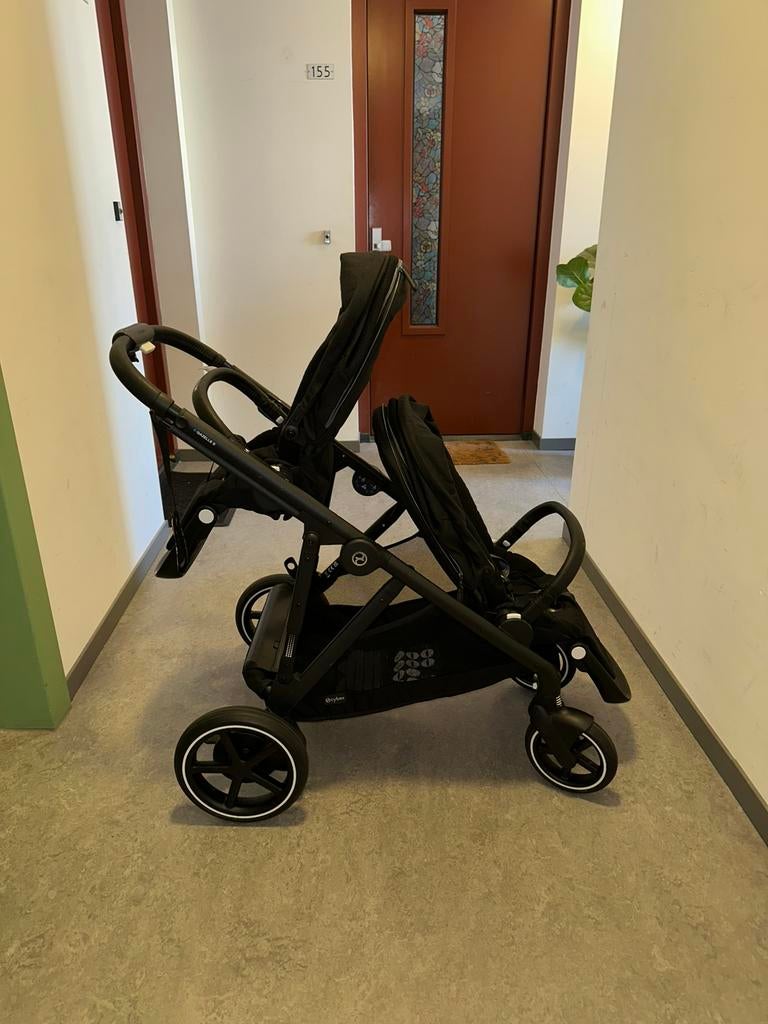 Cybex e-Gazelle S elektrische duo kinderwagen met 2 zitjes, Ophalen, Zo goed als nieuw, Overige merken, Duowagen