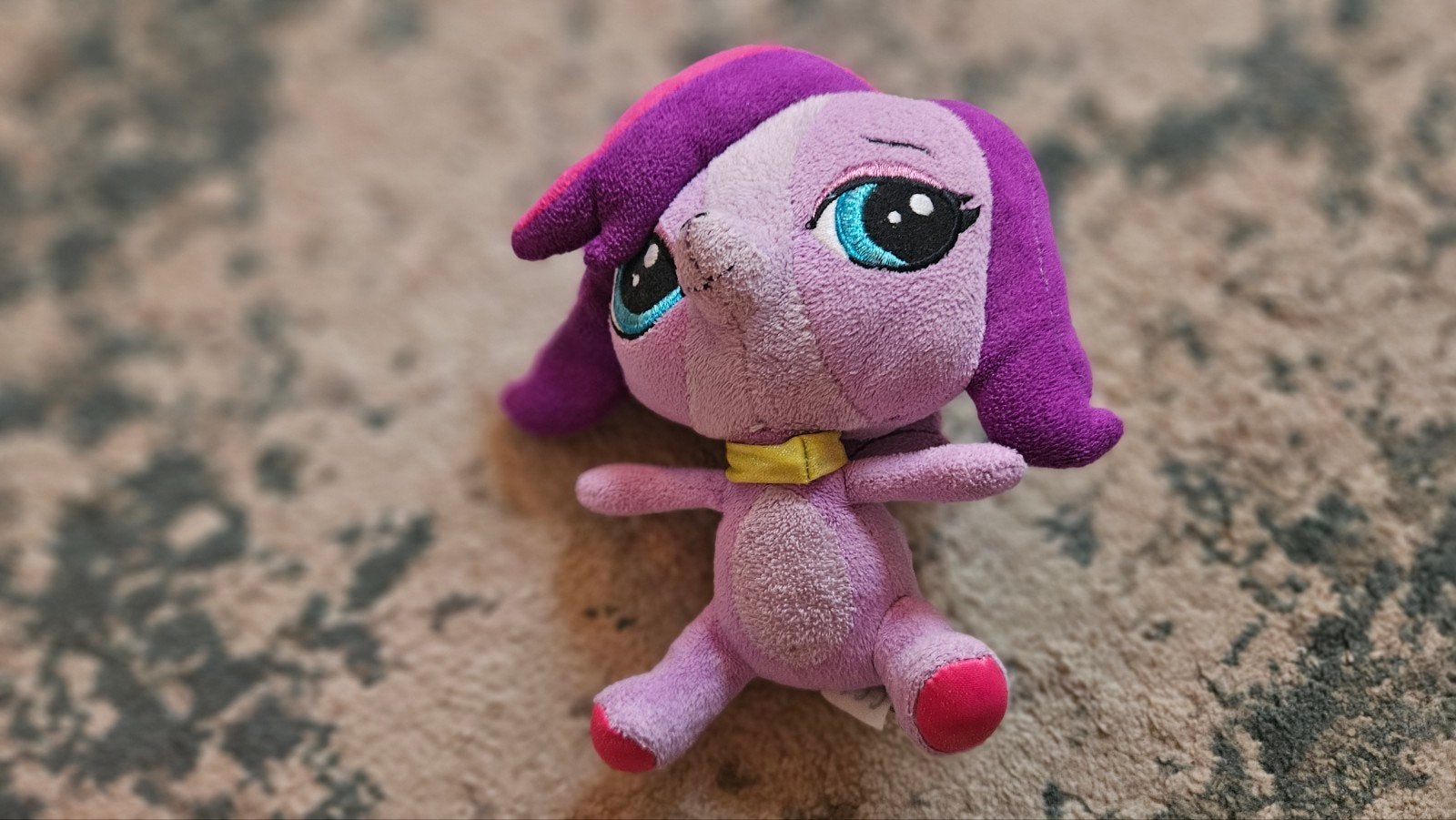 Littlest Pet Shop Knuffel Paars Hondje, Paars, Gebruikt, Overige merken, Overige karakters