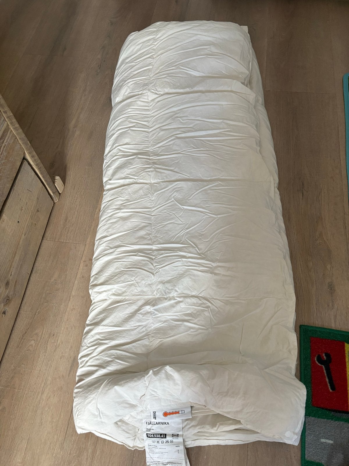 IKEA FJÄLLARNIKA 4-seizoenen dekbed 140x200 cm, Ophalen, Jongetje of Meisje, Wit, Eenpersoonsbed