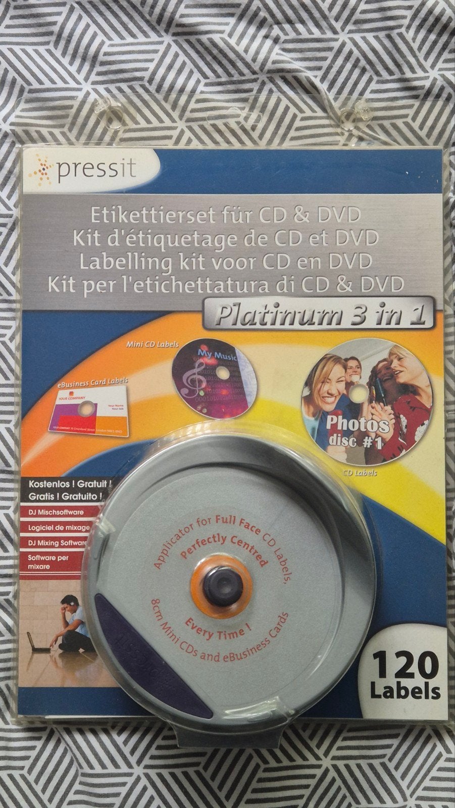 Complete set om stickers op CD's en DVD's te printen., Computers en Software, Ophalen, Nieuw, Cd, Pressit