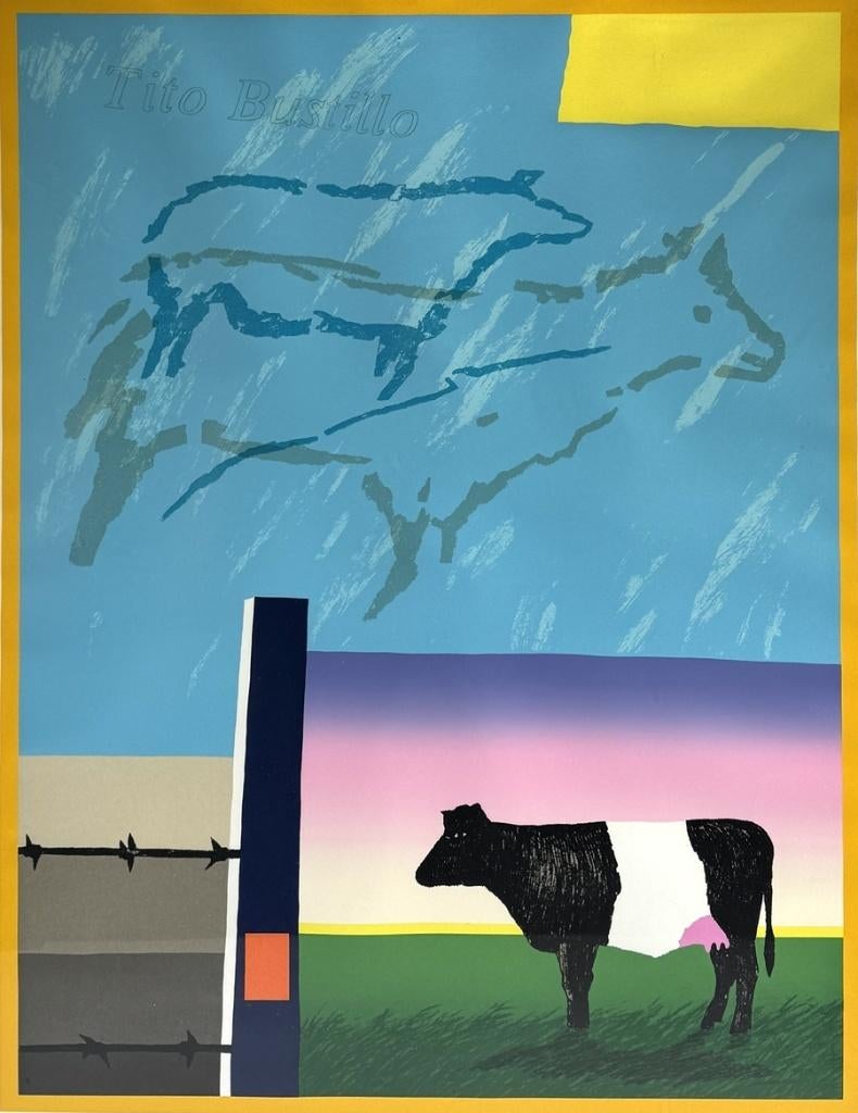 1146. Zeefdruk, Harrie Gerritz - "De Ontmoeting", ca. 1978, Ophalen of Verzenden