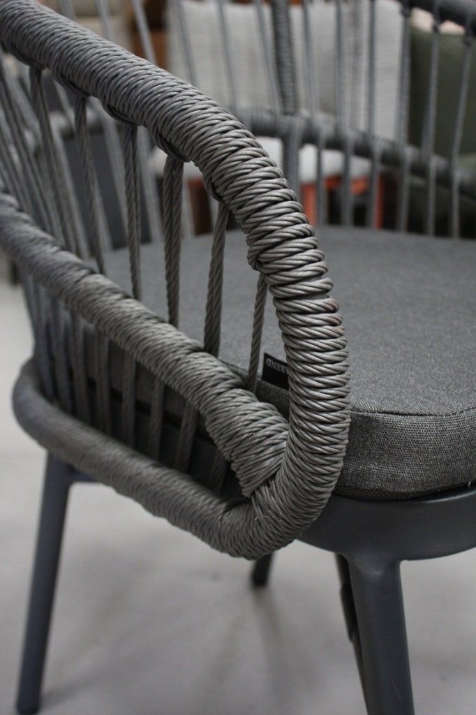 Luxe tuinstoelen terrasstoel aluminium touw ronde vorm, Tuin en Terras, Tuinstoelen, Ophalen, Nieuw, Aluminium, Stapelbaar
