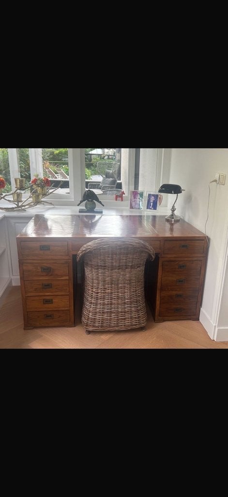 houten bureau, Huis en Inrichting, Complete inboedels, Ophalen