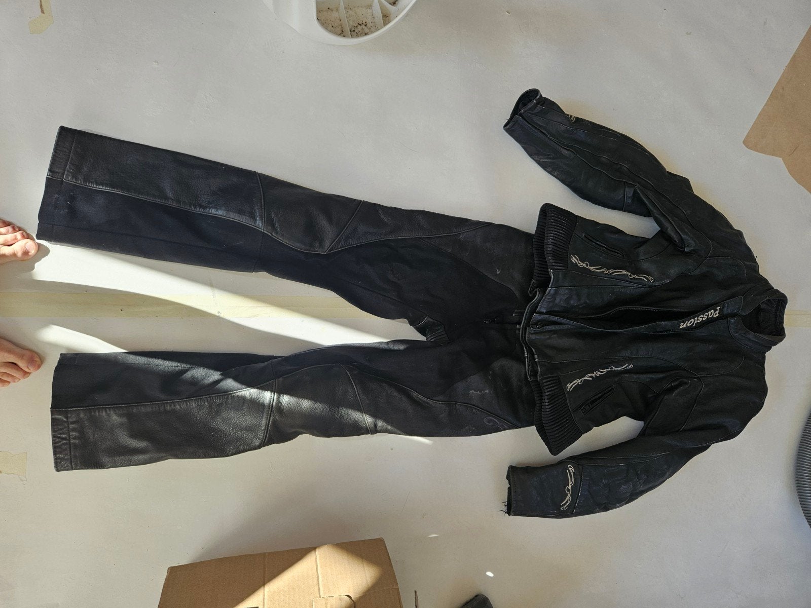 Leren motorpak dames maat 36, Motoren, Ophalen, Tweedehands, Dames, Combipak