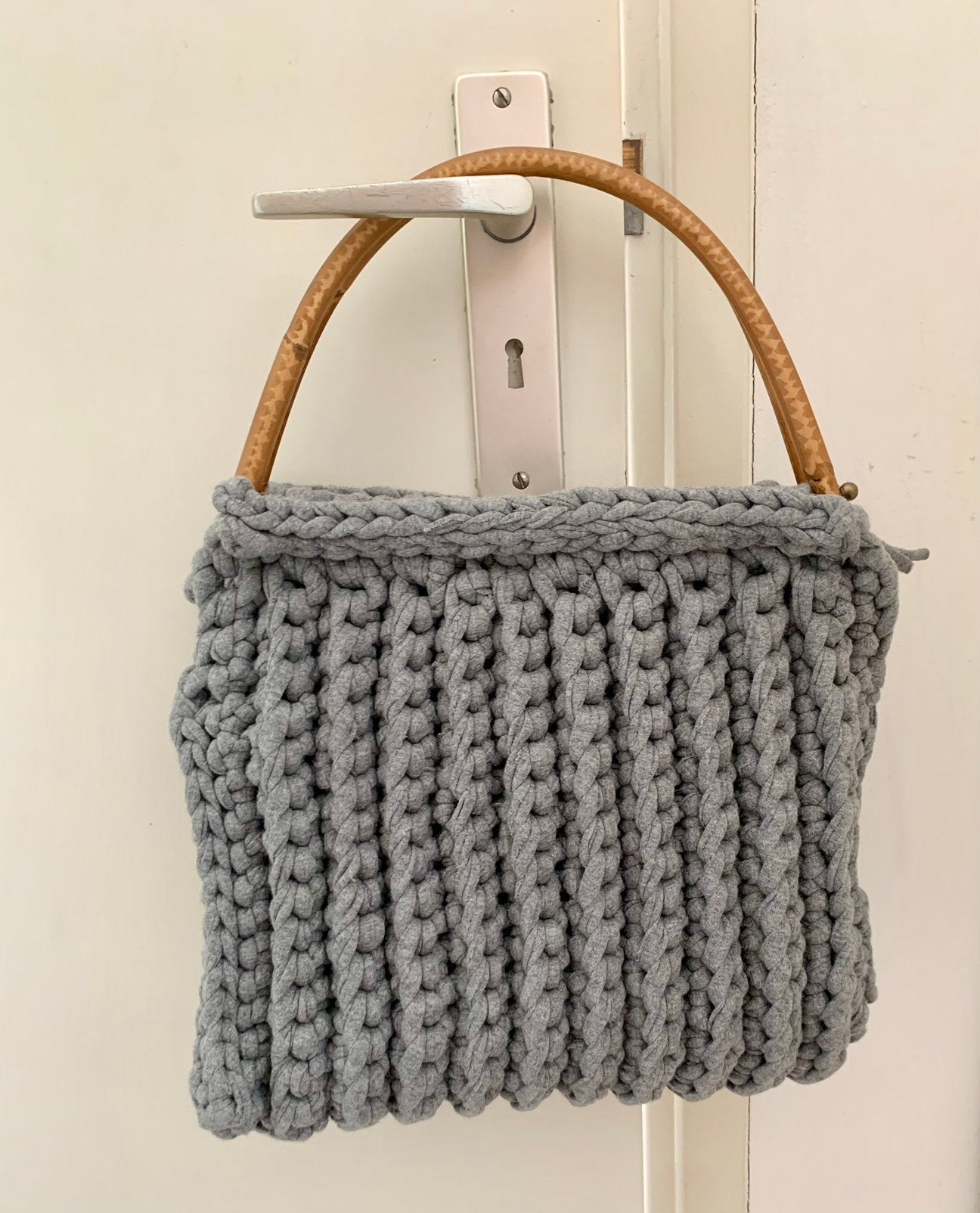 Supermooie shopper, handgemaakt en nieuw, Ophalen of Verzenden, Zo goed als nieuw, Grijs, Shopper