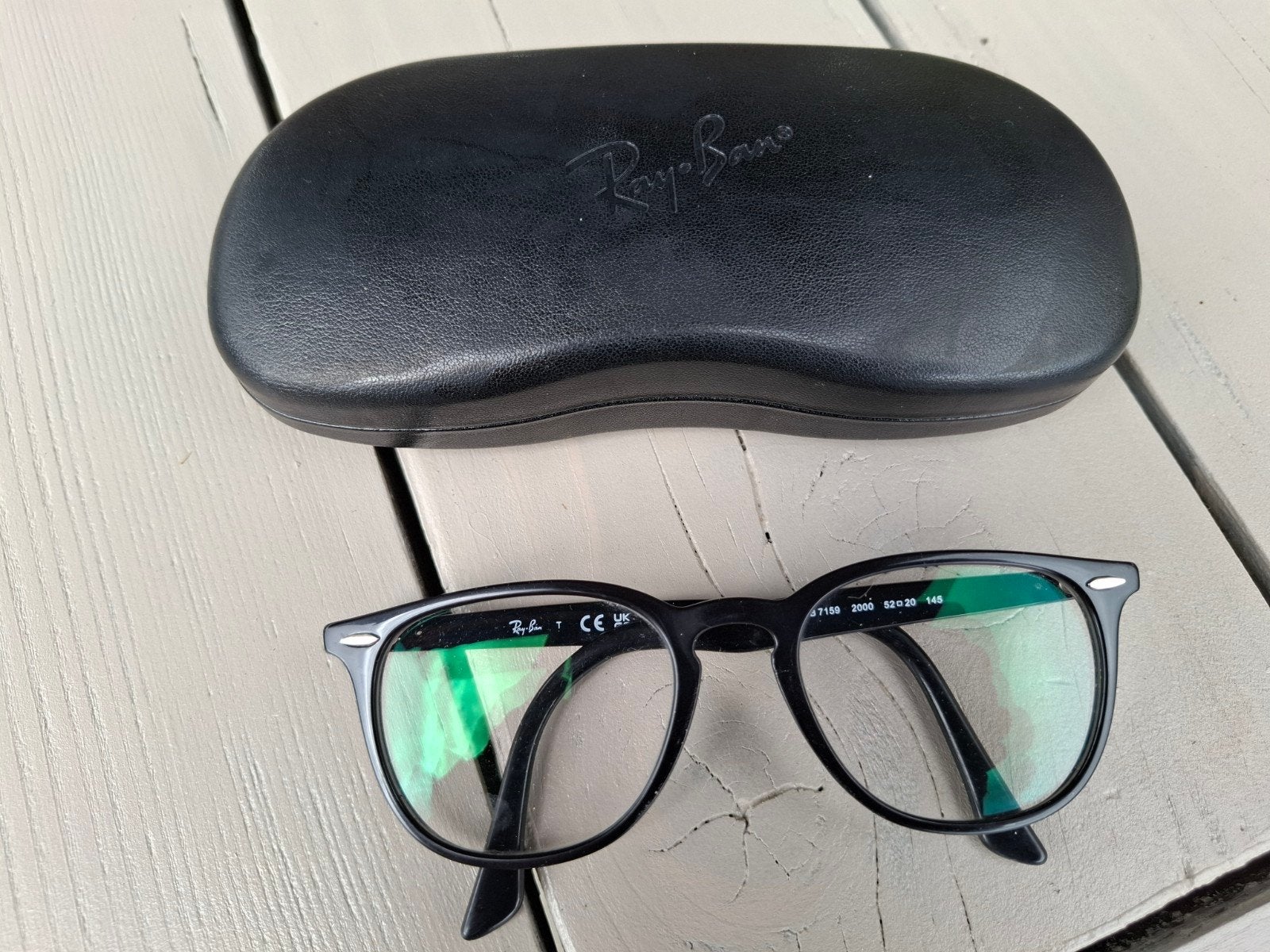 Ray-Ban bril op sterkte met etui, Gebruikt, Zwart, Ophalen of Verzenden, Ray-Ban