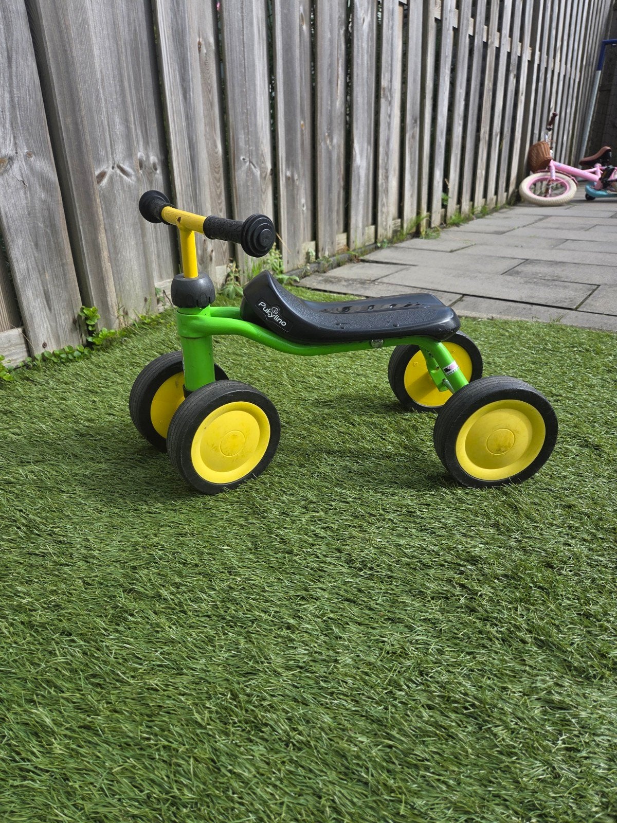 Puky Pukylino loopfiets groen/geel, Ophalen, Zo goed als nieuw, Loopfiets