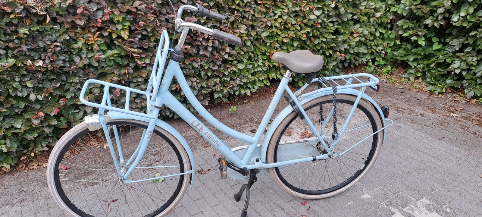 Cortina Transportfiets Dames - Lichtblauw, Terugtraprem, 50 tot 53 cm, Ophalen, Overige merken
