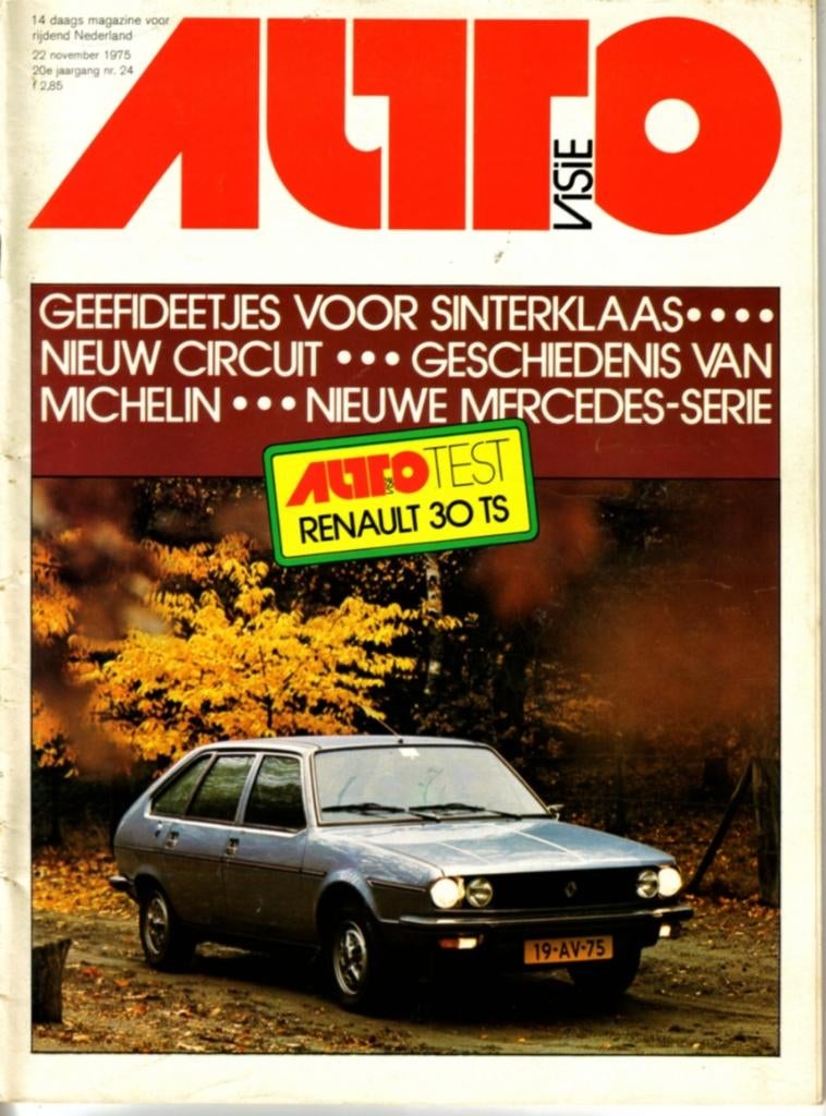 Autovisie test Renault 30 TS November 1975, Ophalen of Verzenden, Gelezen, Renault