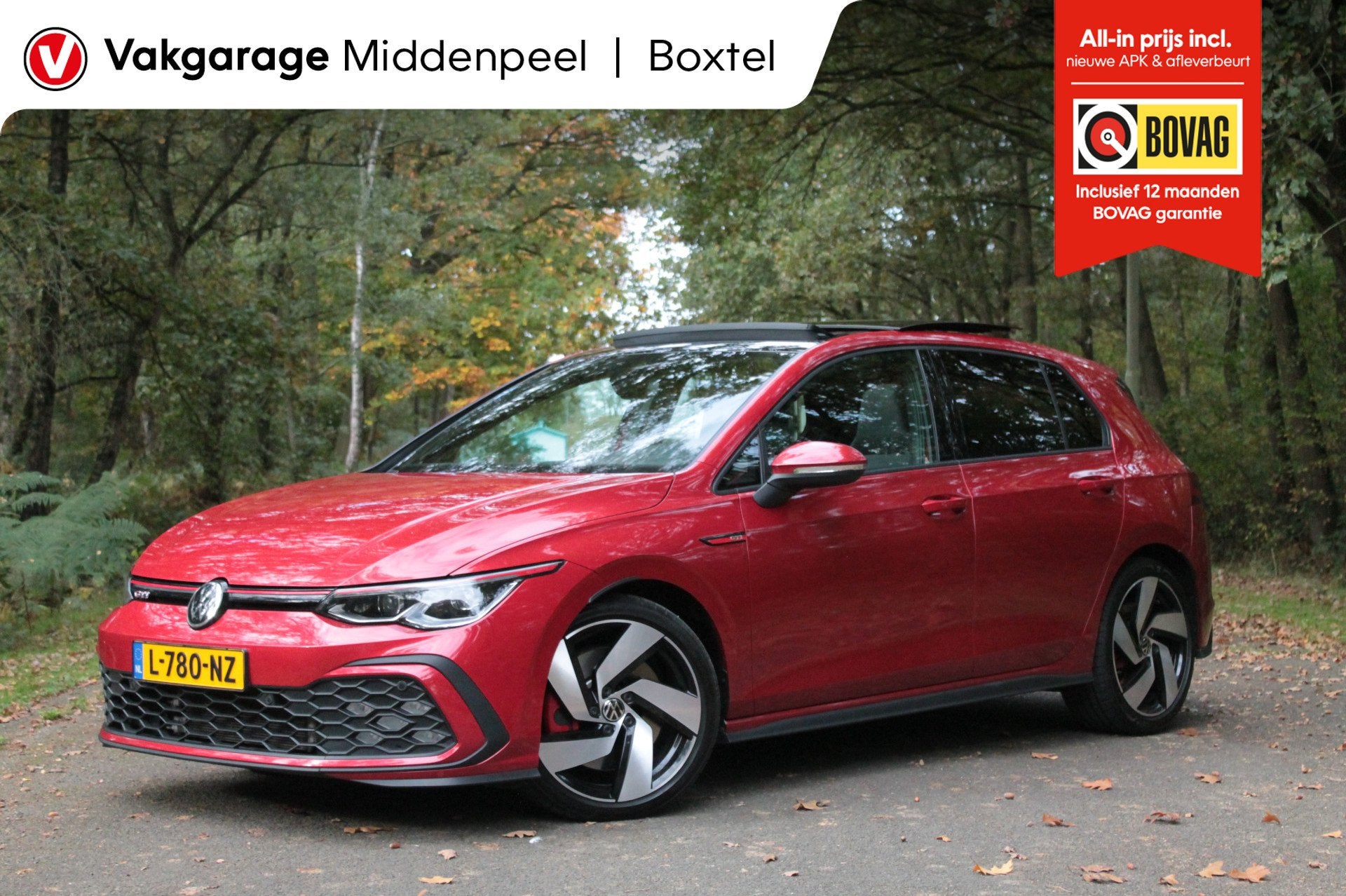 Volkswagen Golf 2.0 TSI GTI | Pano | Camera | ACC (bj 2020), Auto's, 12 maanden, 730 kg, 4 cilinders, Leder en Stof