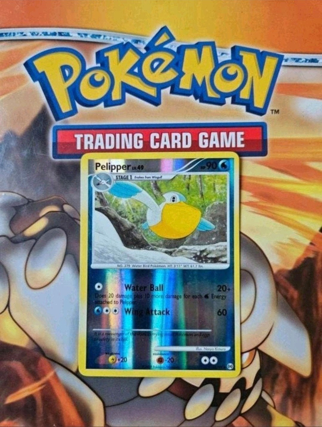 Pelipper 45/99 reverse holo Platinum Arceus set pokemon nm, Ophalen of Verzenden, Zo goed als nieuw, Losse kaart, Foil