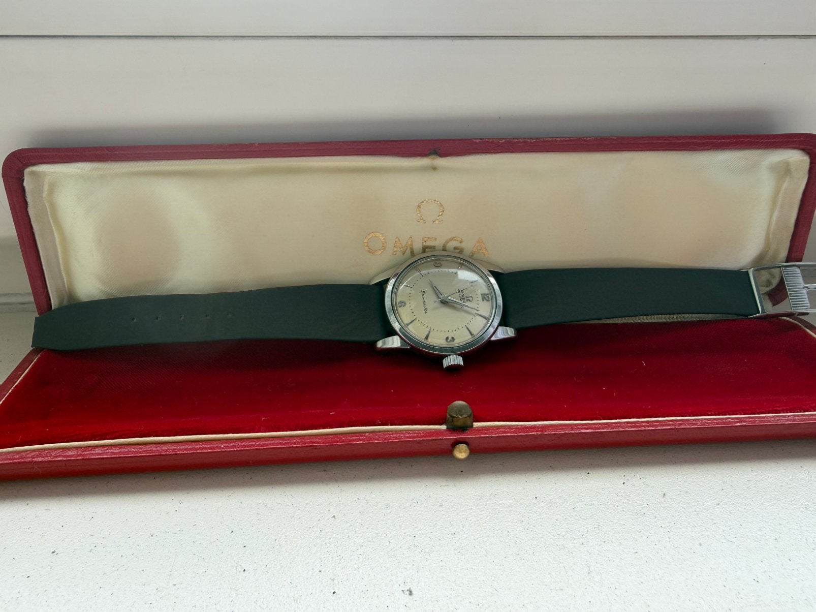 Vintage Omega Seamaster Automatic (Cal. 501)+ vintage box, Ophalen of Verzenden, Overige materialen, Overige typen