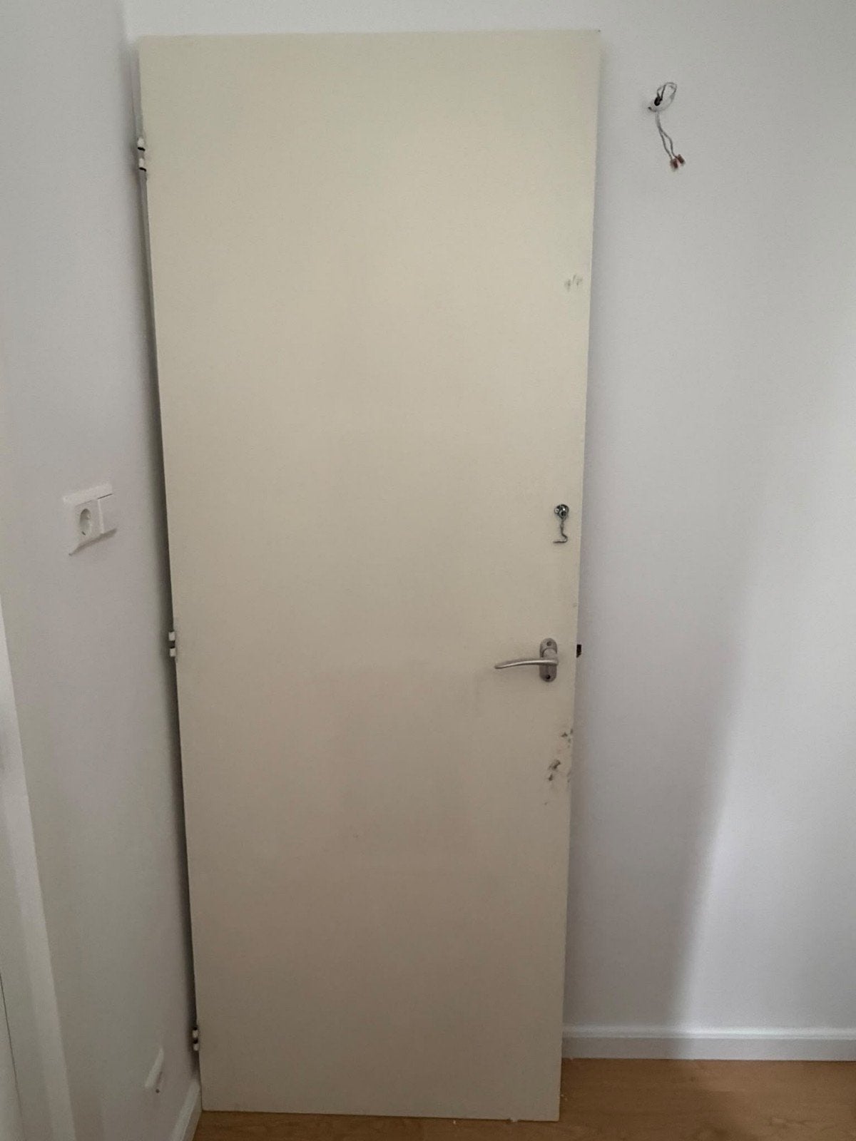 Binnendeur wit met beslag, Ophalen, Gebruikt, 80 tot 100 cm, Binnendeur