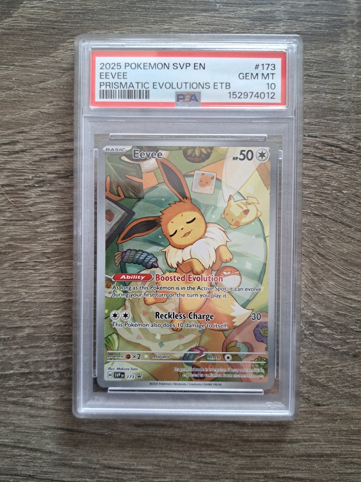 Pokémon Eevee SVP EN #173 PSA 10 GEM MT, Ophalen of Verzenden, Nieuw, Losse kaart