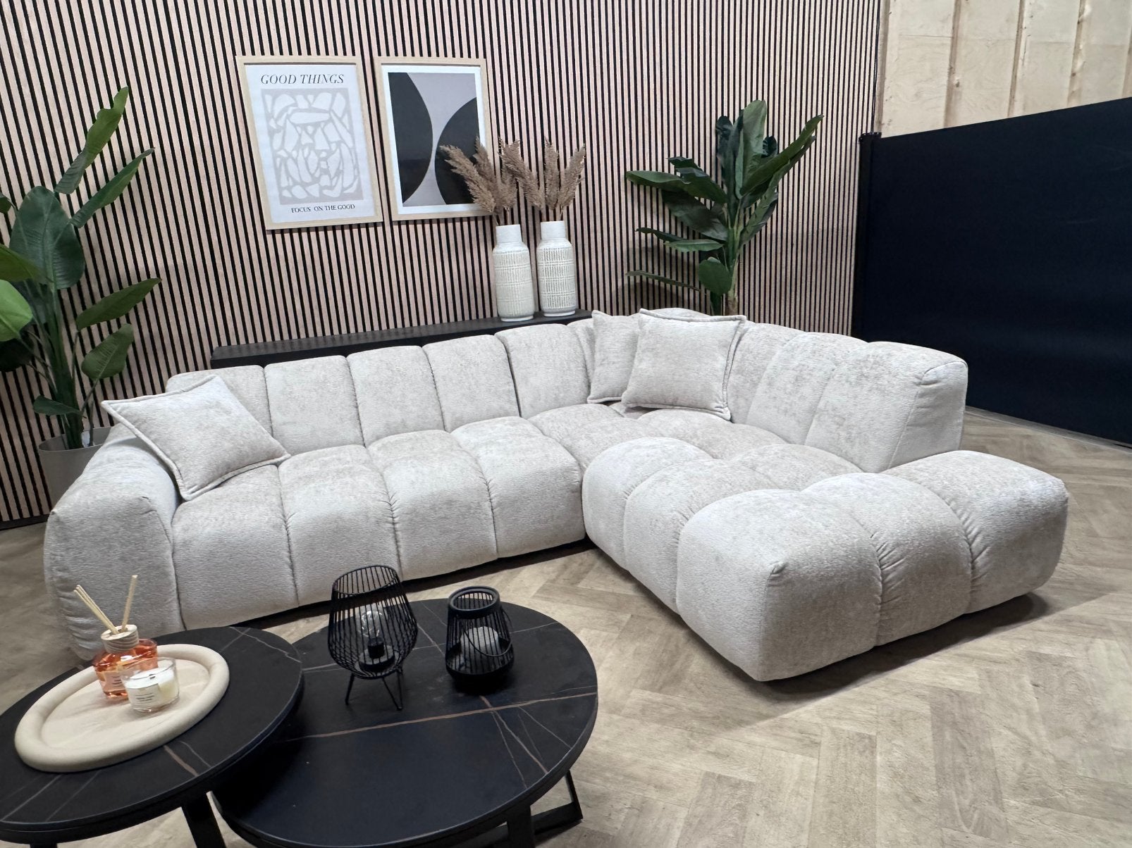 NIEUW | Luxe Japandi Design Hoekbank - Zandbeige - 280 x 213
