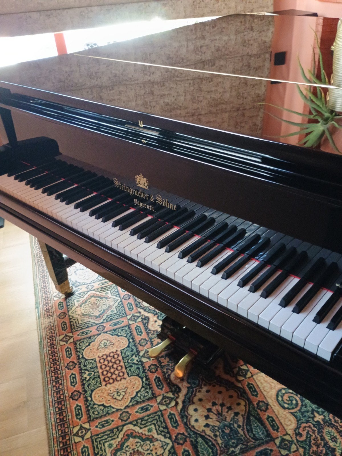 Steingraeber baby vleugel Art Deco - gerestaureerd meubel, Muziek en Instrumenten, Piano's, Ophalen, Steingraeber und söhne, Gebruikt