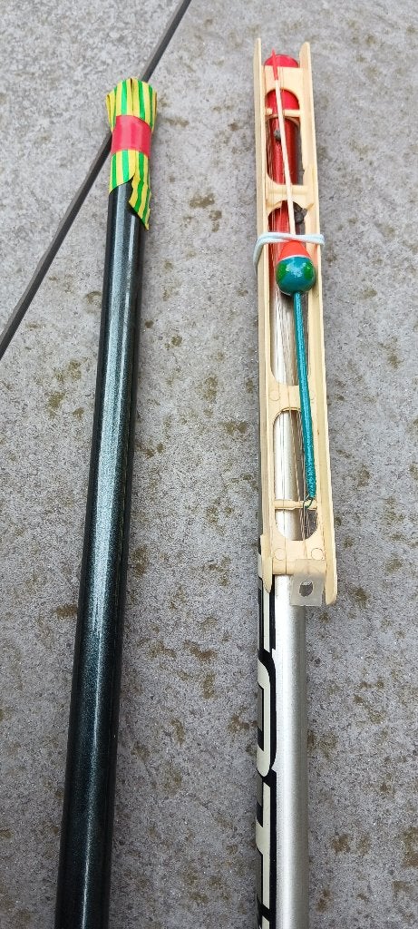 2 VASTE HENGELTJES 3 METER - TUIGJES - DOBBERS, Ophalen, Gebruikt, Vaste hengel