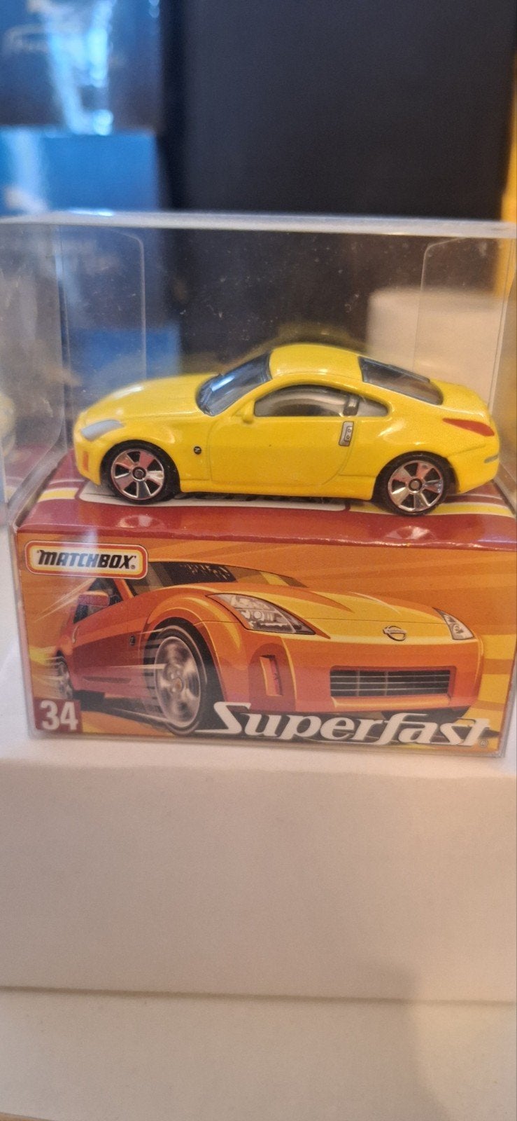 Matchbox Superfast Nissan 350Z Geel - Nieuw in verpakking, Ophalen of Verzenden, Nieuw, Auto