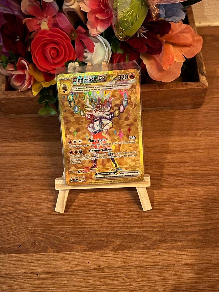 Cinderace ex Tera Gold promo seald, Ophalen of Verzenden, Zo goed als nieuw, Losse kaart, Foil