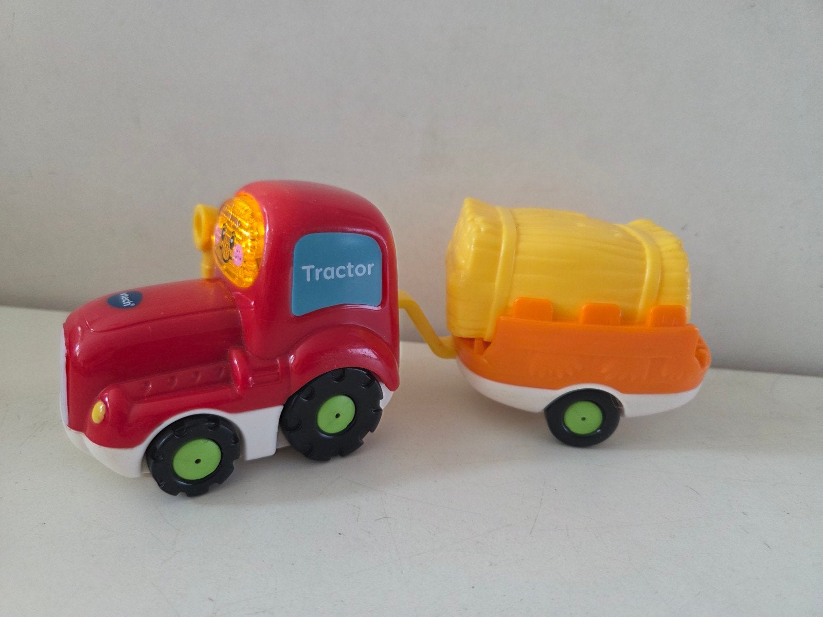 VTech Toet Toet Auto's tom Tractor met Aanhanger, Ophalen of Verzenden, Gebruikt, Met licht