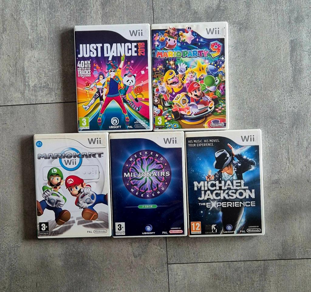Wii Games: Just Dance, Mario Party, Mario Kart, Miljonairs, Spelcomputers en Games, Games | Nintendo Wii, Muziek, Gebruikt, Eén computer