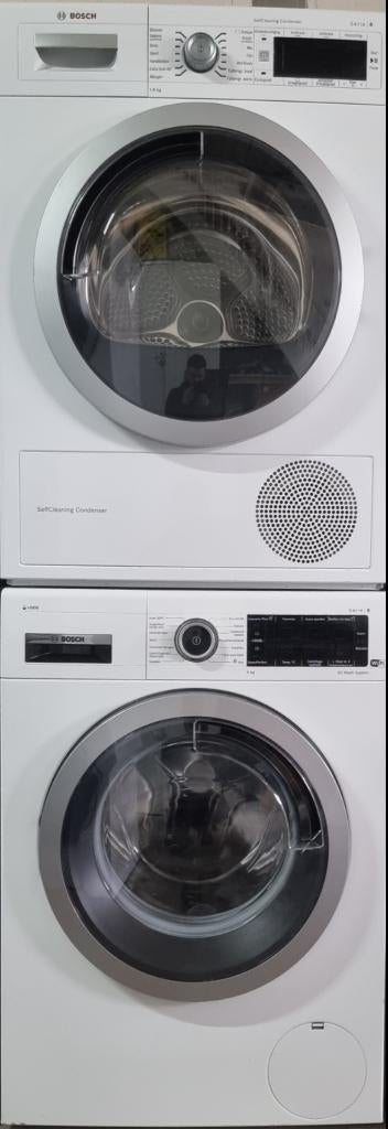 Bosch serie8 set wasmachine en droger 9kg/A+++., Witgoed en Apparatuur, 8 tot 10 kg, Ophalen, Zo goed als nieuw, 85 tot 90 cm