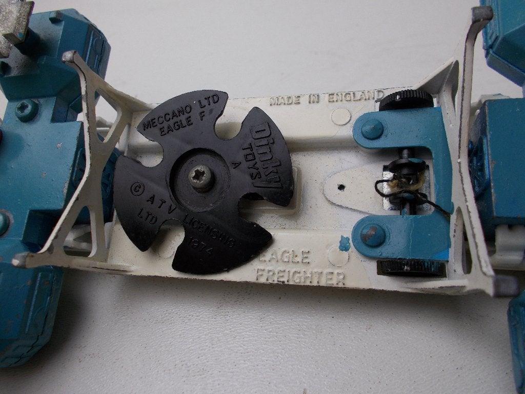 1974 Dinky Toys 360 EAGLE FREIGHTER (Blue) uit SPACE 1999 -A, Ophalen of Verzenden, Zo goed als nieuw, Overige typen, Dinky Toys