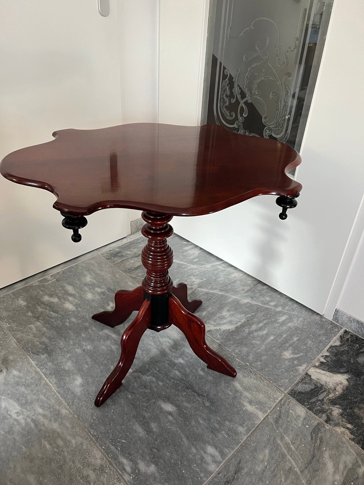 Antieke Hollandse bijzettafel Anno 1880, mahoniehout, Ophalen