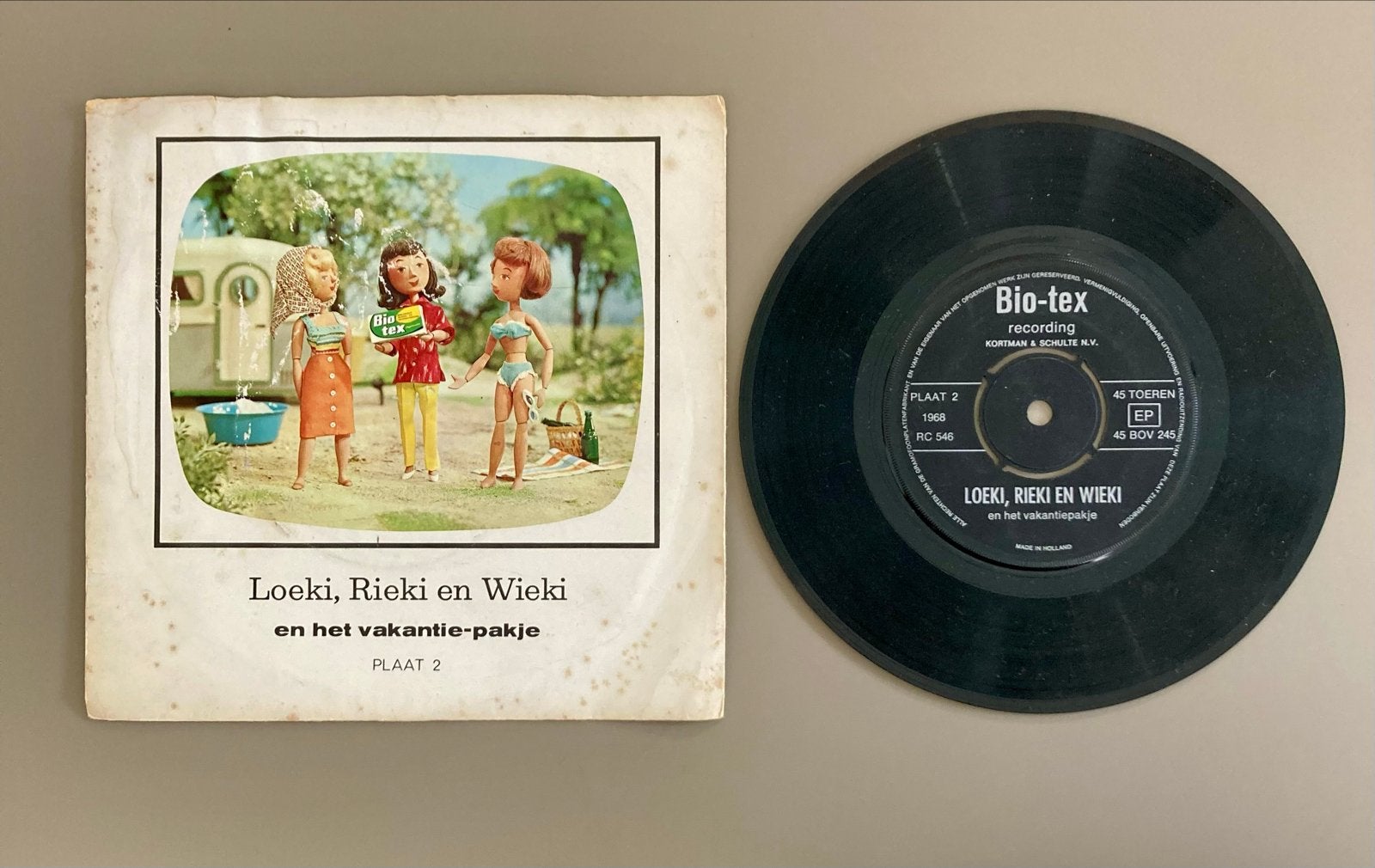 Loeki, Rieki en Wieki - Bio-tex recording (EP, 1968), Cd's en Dvd's, Vinyl Singles, Gebruikt, Ophalen of Verzenden, EP, EP