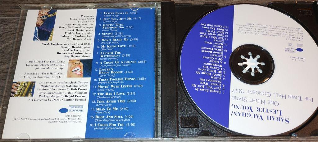 Sarah Vaughan, Lester Young - One Night Stand, Ophalen of Verzenden, 1980 tot heden, Zo goed als nieuw, Jazz